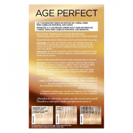 Tinte age perfect nº 9.13 Rubio Camel L'Oréal Excellence 1 ud.