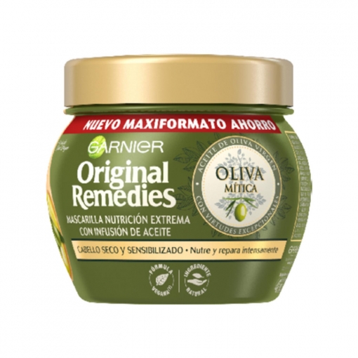 Mascarilla capilar nutrición extrema Oliva Mítica para pelo seco Original Remedies Garnier 300 ml.