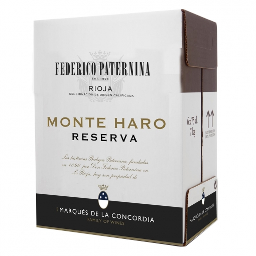 Vino D.O. Rioja tinto reserva Monte Haro Federico Paternina pack de 6 botellas de 75 cl.