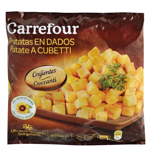 gusto calidad director Patatas en dados Carrefour 450 g. | Supermercado Online Carrefour