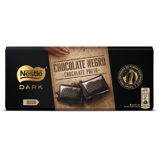 Chocolate negro Nestlé Dark sin gluten 125 g.