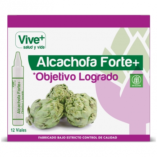Alcachofa en viales Forte Vive+ sin gluten 12 ud.