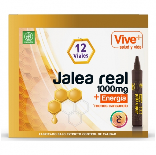 Complemento alimenticio Jalea real en viales Vive+ sin gluten 12 ud.