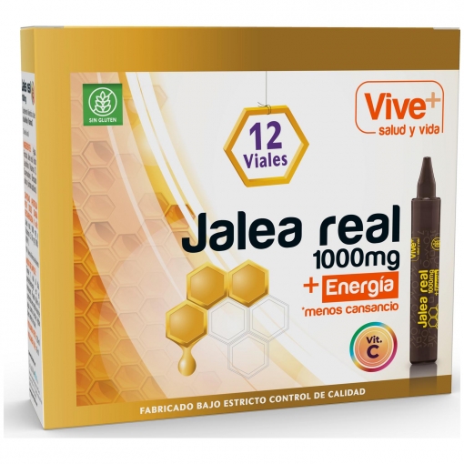Complemento alimenticio Jalea real en viales Vive+ sin gluten 12 ud.