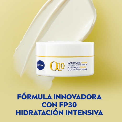 Crema facial cuidado de día FP30 con Q10 natural & creatina Q10 Power Antiarrugas + Firmeza Nivea 50 ml.