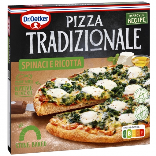 Pizza espinacas y ricota Tradizionale Dr. Oetker 415 g.