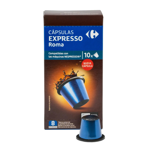 Café Roma en cápsulas Carrefour compatible con Nespresso 10 unidades de 5,2  g. | Carrefour Supermercado compra online