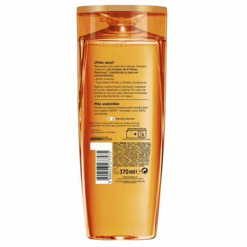 Champú Aceite Extraordinario para cabello normal a seco L'Oréal-Elvive 370 ml.