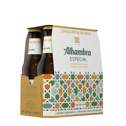 Cerveza Alhambra Lager Singular pack 6 botellas de 25 cl.