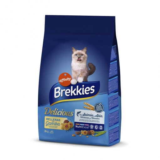 Brekkies Piensode pescado para gato Brekkies Delicious 3 Kg.
