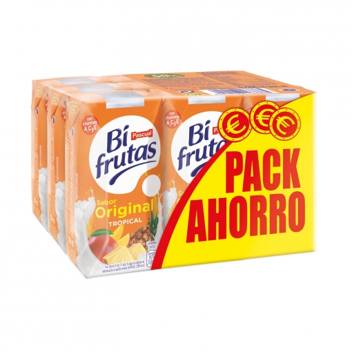 Zumo tropical Original Bifrutas pack de 9 briks de 20 cl.