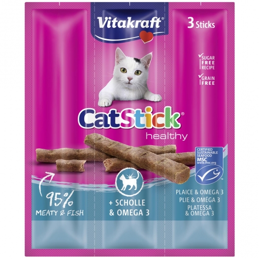 Snack stick mini pescado omega 3 para gato adulto Cat Stick 3 ud.