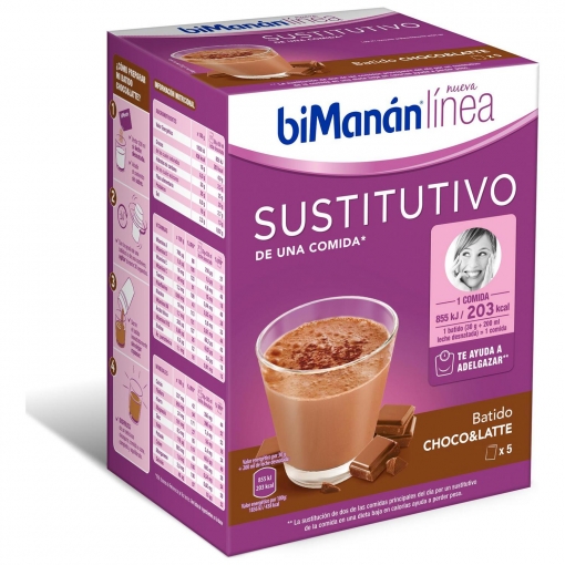 Batido sustitutivo de chocolate Bimanán 5 ud.