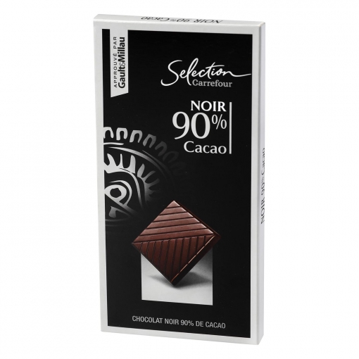 Chocolate negro 90% Carrefour Selección 80 g.