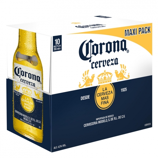 Cerveza Corona pack 10 botellas de 35,5 cl. | Carrefour Supermercado compra online